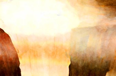 Soyut suluboya sanat eserleri. Fırça boyalı dijital resim. Renkli yaratıcı suluboya çizimi.