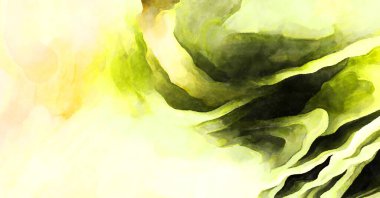 Soyut suluboya sanat eserleri. Fırça boyalı dijital resim. Renkli yaratıcı suluboya çizimi.