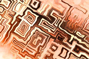 Soyut suluboya sanat eserleri. Fırça boyalı dijital resim. Renkli yaratıcı suluboya çizimi.