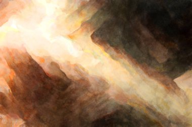 Soyut suluboya sanat eserleri. Fırça boyalı dijital resim. Renkli yaratıcı suluboya çizimi.