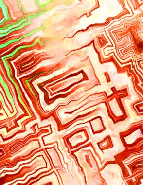 Soyut suluboya sanat eserleri. Fırça boyalı dijital resim. Renkli yaratıcı suluboya çizimi.