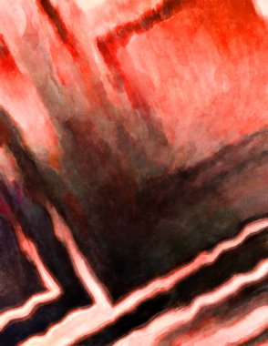 Soyut suluboya sanat eserleri. Fırça boyalı dijital resim. Renkli yaratıcı suluboya çizimi.