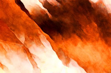 Soyut suluboya sanat eserleri. Fırça boyalı dijital resim. Renkli yaratıcı suluboya çizimi.