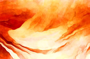 Soyut suluboya sanat eserleri. Fırça boyalı dijital resim. Renkli yaratıcı suluboya çizimi.