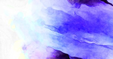 Soyut suluboya sanat eserleri. Fırça boyalı dijital resim. Renkli yaratıcı suluboya çizimi.