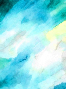 Soyut suluboya sanat eserleri. Fırça boyalı dijital resim. Renkli yaratıcı suluboya çizimi.