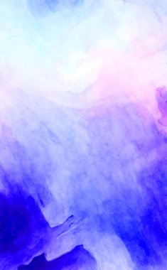 Soyut suluboya sanat eserleri. Fırça boyalı dijital resim. Renkli yaratıcı suluboya çizimi.