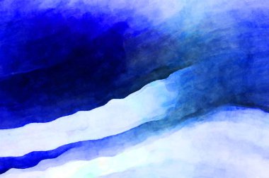 Soyut suluboya sanat eserleri. Fırça boyalı dijital resim. Renkli yaratıcı suluboya çizimi.