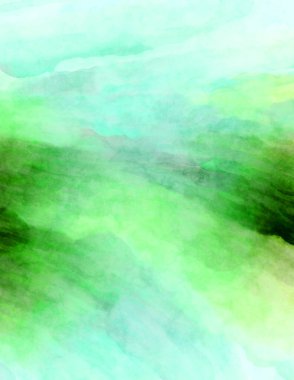 Soyut suluboya sanat eserleri. Fırça boyalı dijital resim. Renkli yaratıcı suluboya çizimi.