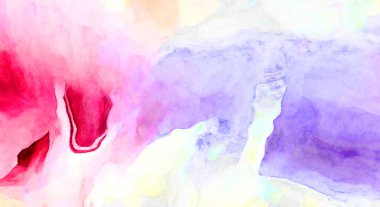 Soyut suluboya sanat eserleri. Fırça boyalı dijital resim. Renkli yaratıcı suluboya çizimi.