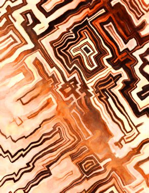 Soyut suluboya sanat eserleri. Fırça boyalı dijital resim. Renkli yaratıcı suluboya çizimi.