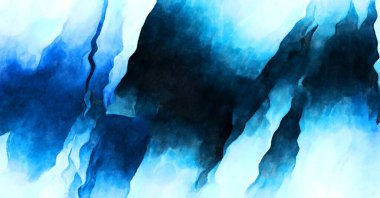 Soyut suluboya sanat eserleri. Fırça boyalı dijital resim. Renkli yaratıcı suluboya çizimi.