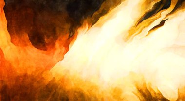 Soyut suluboya sanat eserleri. Fırça boyalı dijital resim. Renkli yaratıcı suluboya çizimi.