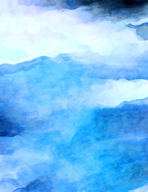 Soyut suluboya sanat eserleri. Fırça boyalı dijital resim. Renkli yaratıcı suluboya çizimi.