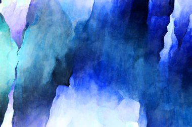 Soyut suluboya sanat eserleri. Fırça boyalı dijital resim. Renkli yaratıcı suluboya çizimi.