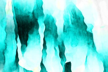 Soyut suluboya sanat eserleri. Fırça boyalı dijital resim. Renkli yaratıcı suluboya çizimi.