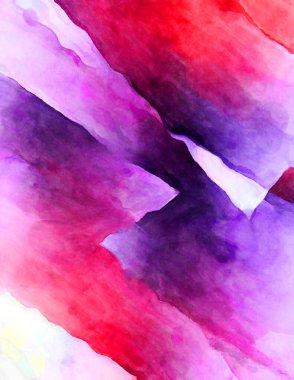 Soyut suluboya sanat eserleri. Fırça boyalı dijital resim. Renkli yaratıcı suluboya çizimi.