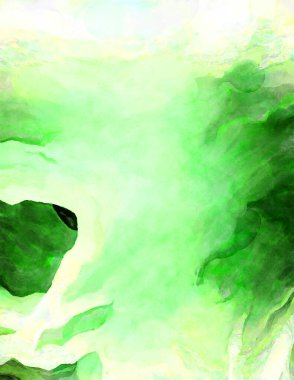 Soyut suluboya sanat eserleri. Fırça boyalı dijital resim. Renkli yaratıcı suluboya çizimi.