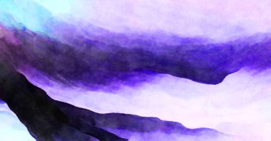 Soyut suluboya sanat eserleri. Fırça boyalı dijital resim. Renkli yaratıcı suluboya çizimi.