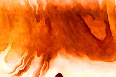 Soyut suluboya sanat eserleri. Fırça boyalı dijital resim. Renkli yaratıcı suluboya çizimi.