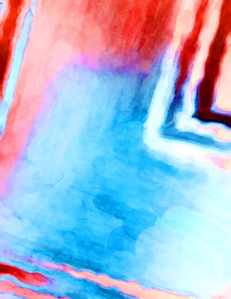 Soyut suluboya sanat eserleri. Fırça boyalı dijital resim. Renkli yaratıcı suluboya çizimi.