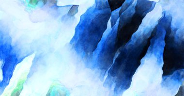 Soyut suluboya sanat eserleri. Fırça boyalı dijital resim. Renkli yaratıcı suluboya çizimi.