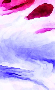 Soyut suluboya sanat eserleri. Fırça boyalı dijital resim. Renkli yaratıcı suluboya çizimi.