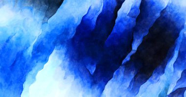 Soyut suluboya sanat eserleri. Fırça boyalı dijital resim. Renkli yaratıcı suluboya çizimi.