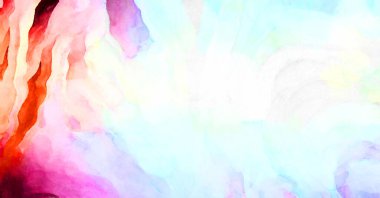 Soyut suluboya sanat eserleri. Fırça boyalı dijital resim. Renkli yaratıcı suluboya çizimi.