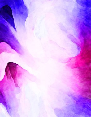 Soyut suluboya sanat eserleri. Fırça boyalı dijital resim. Renkli yaratıcı suluboya çizimi.