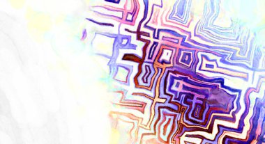 Soyut suluboya sanat eserleri. Fırça boyalı dijital resim. Renkli yaratıcı suluboya çizimi.