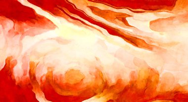 Soyut suluboya sanat eserleri. Fırça boyalı dijital resim. Renkli yaratıcı suluboya çizimi.