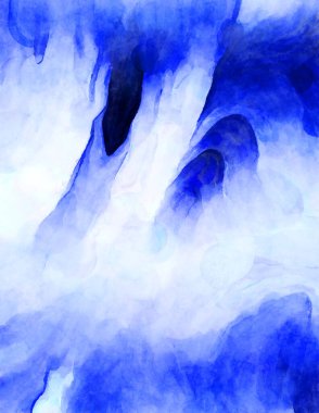 Soyut suluboya sanat eserleri. Fırça boyalı dijital resim. Renkli yaratıcı suluboya çizimi.