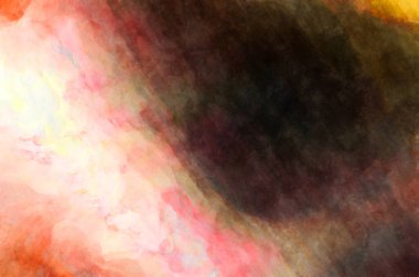 Soyut suluboya sanat eserleri. Fırça boyalı dijital resim. Renkli yaratıcı suluboya çizimi.