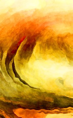 Soyut suluboya sanat eserleri. Fırça boyalı dijital resim. Renkli yaratıcı suluboya çizimi.