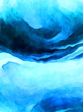 Soyut suluboya sanat eserleri. Fırça boyalı dijital resim. Renkli yaratıcı suluboya çizimi.