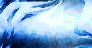 Soyut suluboya sanat eserleri. Fırça boyalı dijital resim. Renkli yaratıcı suluboya çizimi.