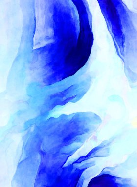 Soyut suluboya sanat eserleri. Fırça boyalı dijital resim. Renkli yaratıcı suluboya çizimi.