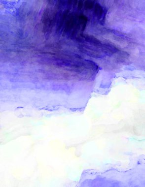 Soyut suluboya sanat eserleri. Fırça boyalı dijital resim. Renkli yaratıcı suluboya çizimi.