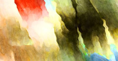 Soyut suluboya sanat eserleri. Fırça boyalı dijital resim. Renkli yaratıcı suluboya çizimi.