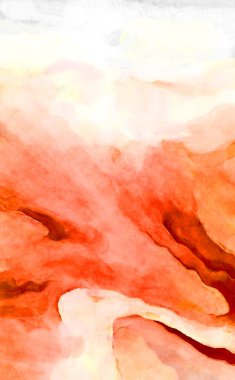 Soyut suluboya sanat eserleri. Fırça boyalı dijital resim. Renkli yaratıcı suluboya çizimi.