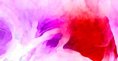 Soyut suluboya sanat eserleri. Fırça boyalı dijital resim. Renkli yaratıcı suluboya çizimi.