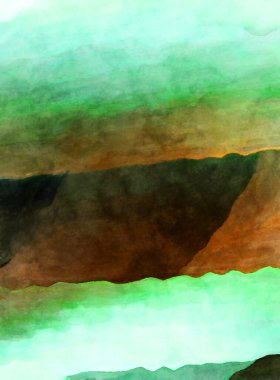 Soyut suluboya sanat eserleri. Fırça boyalı dijital resim. Renkli yaratıcı suluboya çizimi.