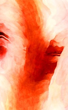 Soyut suluboya sanat eserleri. Fırça boyalı dijital resim. Renkli yaratıcı suluboya çizimi.