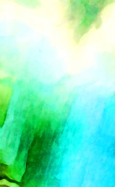 Soyut suluboya sanat eserleri. Fırça boyalı dijital resim. Renkli yaratıcı suluboya çizimi.