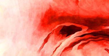 Soyut suluboya sanat eserleri. Fırça boyalı dijital resim. Renkli yaratıcı suluboya çizimi.