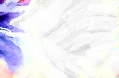 Soyut suluboya sanat eserleri. Fırça boyalı dijital resim. Renkli yaratıcı suluboya çizimi.