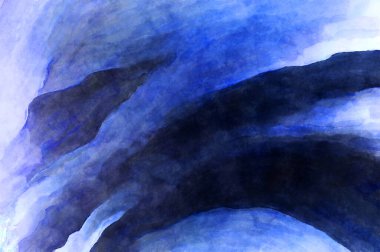 Soyut suluboya sanat eserleri. Fırça boyalı dijital resim. Renkli yaratıcı suluboya çizimi.