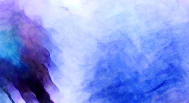 Soyut suluboya sanat eserleri. Fırça boyalı dijital resim. Renkli yaratıcı suluboya çizimi.