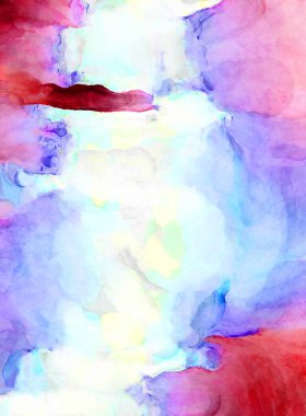 Soyut suluboya sanat eserleri. Fırça boyalı dijital resim. Renkli yaratıcı suluboya çizimi.